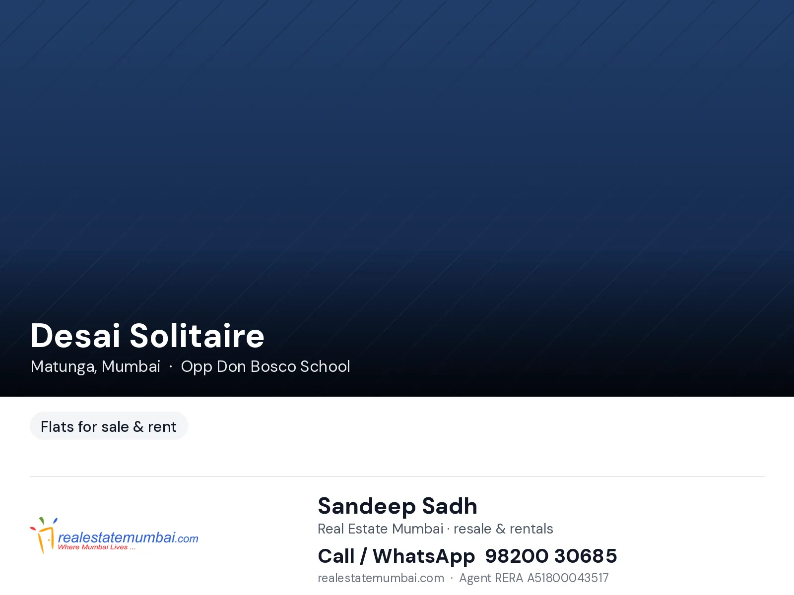 4 BHK apartment in Desai Solitaire, Matunga, Mumbai