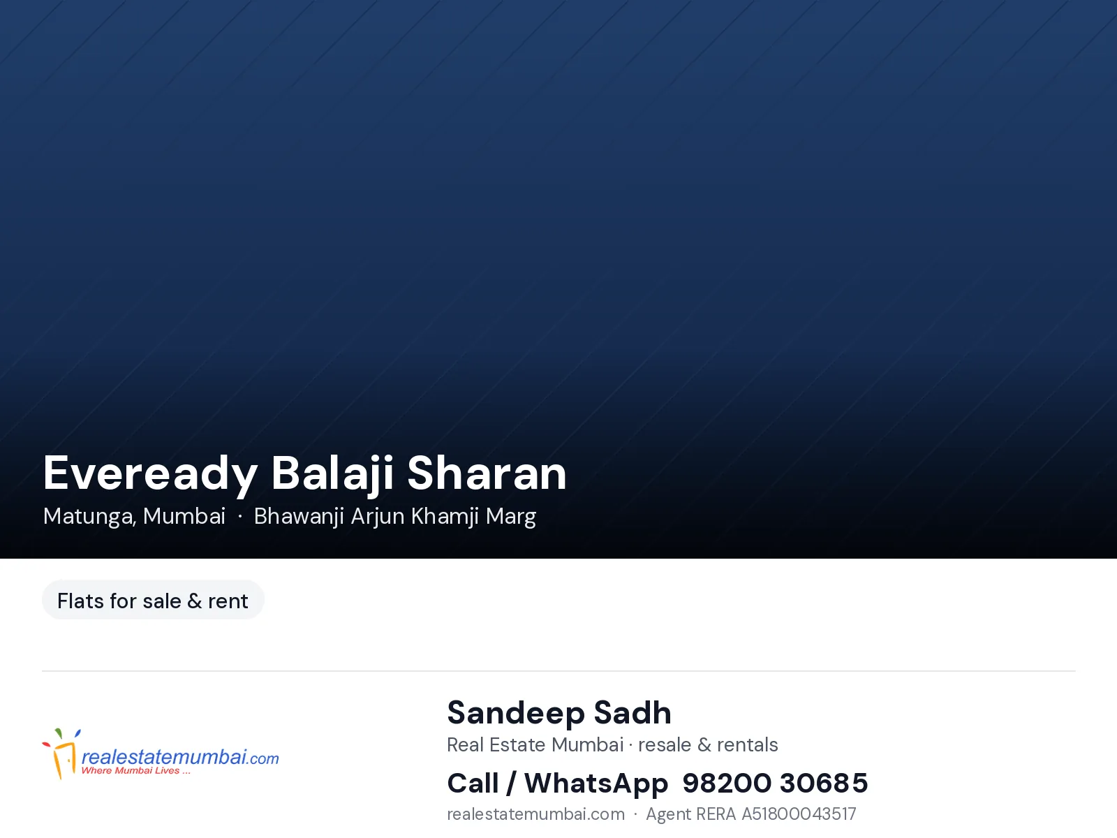 2 BHK apartment in Eveready Balaji Sharan, Matunga, Mumbai