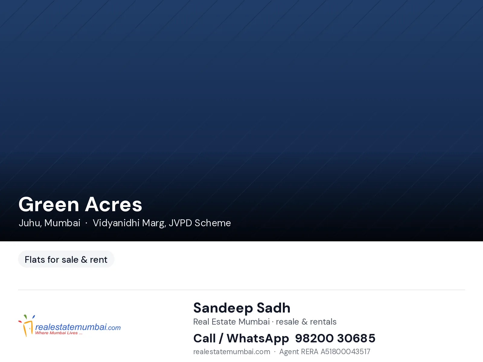 4 BHK apartment in Green Acres, Juhu, Mumbai