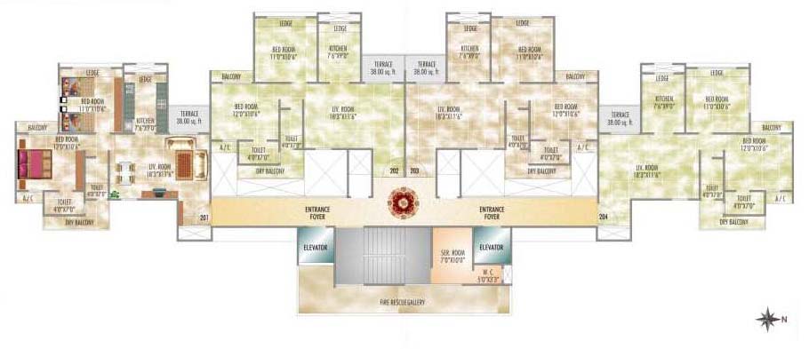 Orchid Residency flat for rent - Image 4