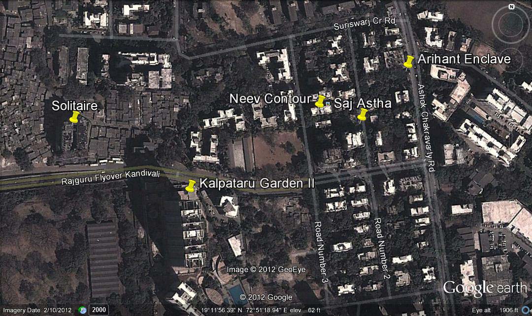 5736 Oth Google Earth - Solitaire Homes, Kandivali East