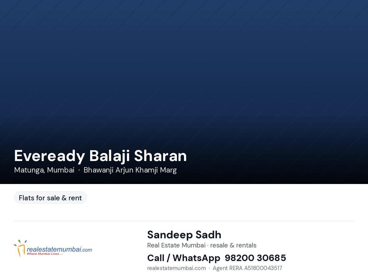 Eveready Balaji Sharan, Matunga