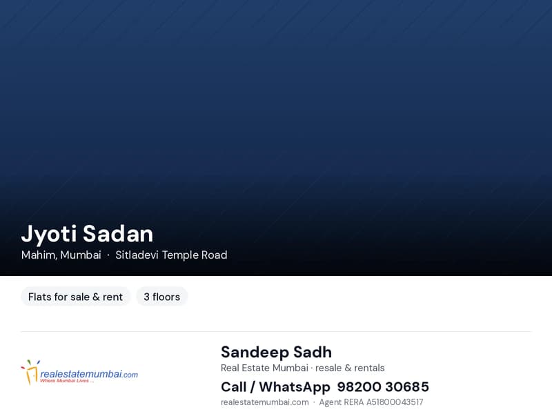 2 Jyoti Sadan for Rent in Mahim
