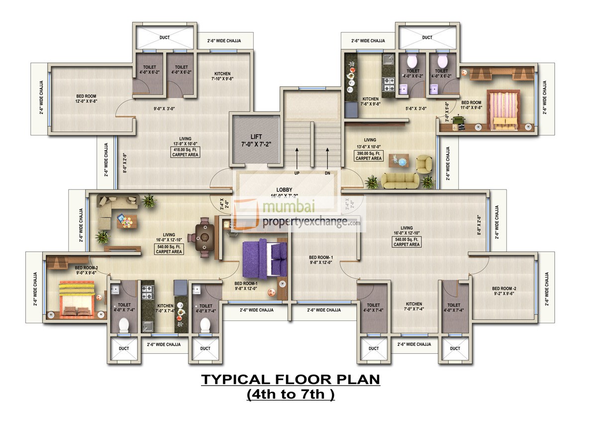 1 BHK Ruby Tower Furnished in Borivali East