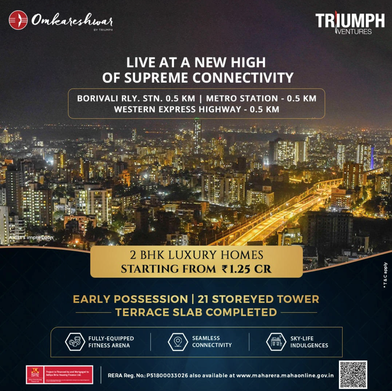 2 BHK Omkareshwar in Borivali East