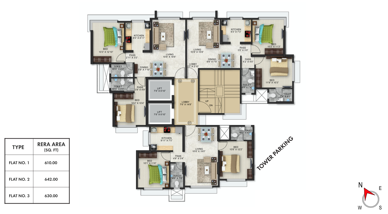 Romell Empress C Wing Phase I - Upto 13Th Floor