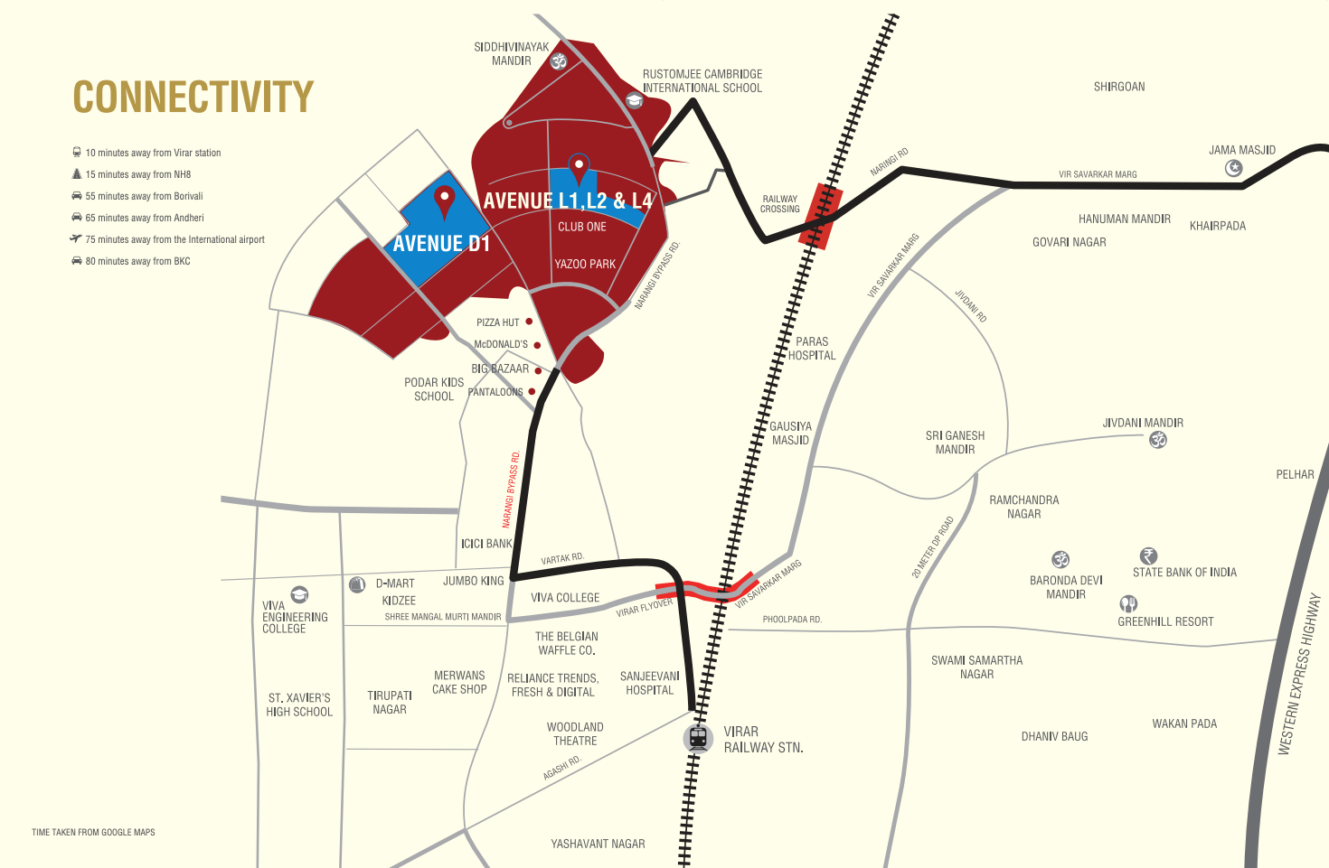Rustomjee Virar Avenue L1-L2 and L4 Wing A B and Retail Building