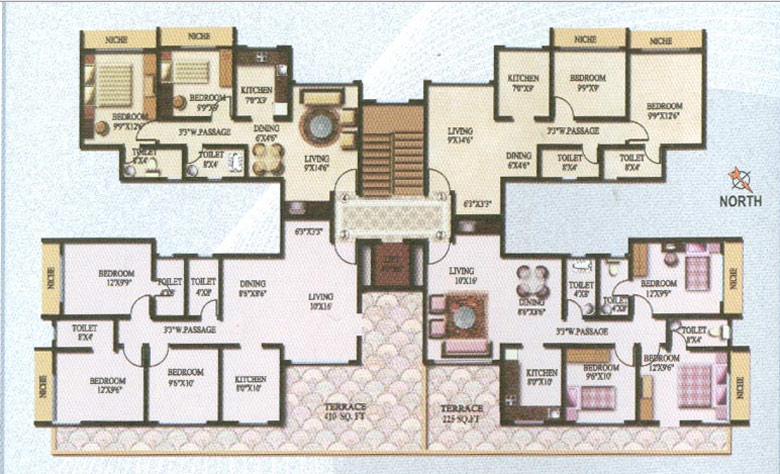 3 BHK Skyline Heights